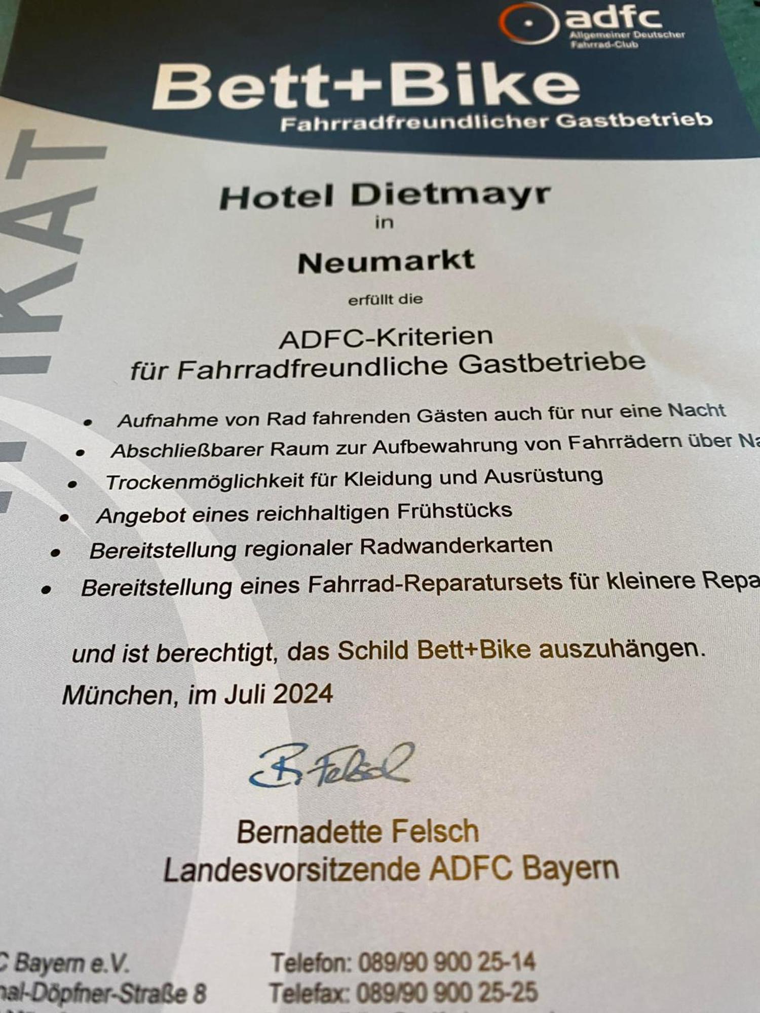 Hotel Dietmayr Neumarkt in der Oberpfalz Esterno foto